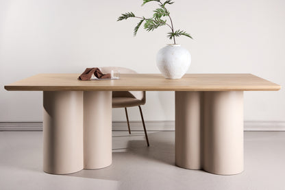 Olivia spisebord - 210 × 100 cm - beige, hvidpigmenteret - billede 13