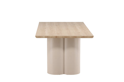 Olivia spisebord - 210 × 100 cm - beige, hvidpigmenteret - billede 4