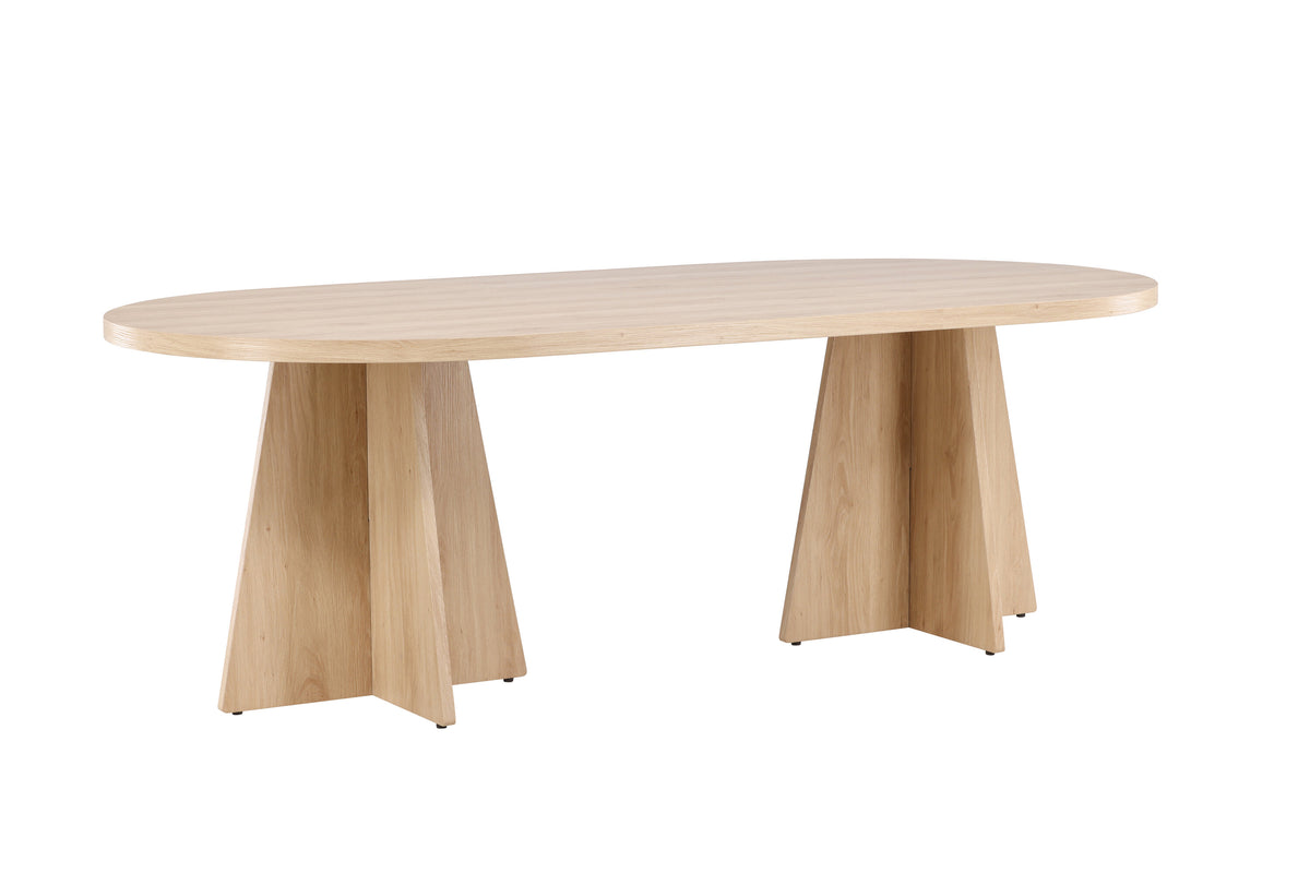 Bootcut ovalt spisebord - 230 × 115 cm - natur - billede 12