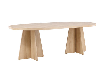 Bootcut ovalt spisebord - 230 × 115 cm - natur - billede 12