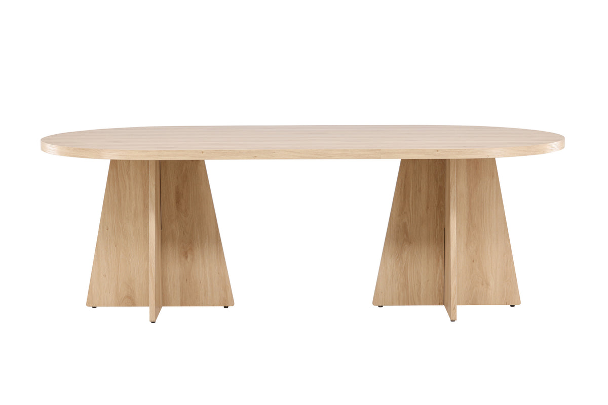 Bootcut ovalt spisebord - 230 × 115 cm - natur - billede 1