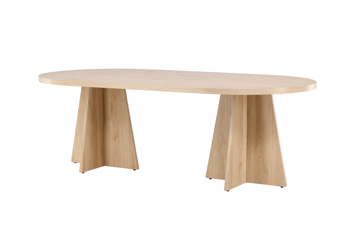 Bootcut ovalt spisebord - 230 × 115 cm - natur - billede 2