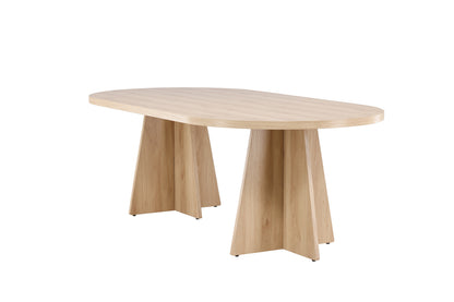 Bootcut ovalt spisebord - 230 × 115 cm - natur - billede 3