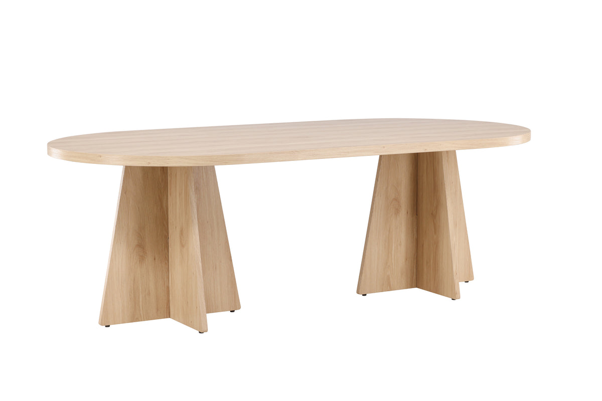 Bootcut ovalt spisebord - 230 × 115 cm - natur - billede 6