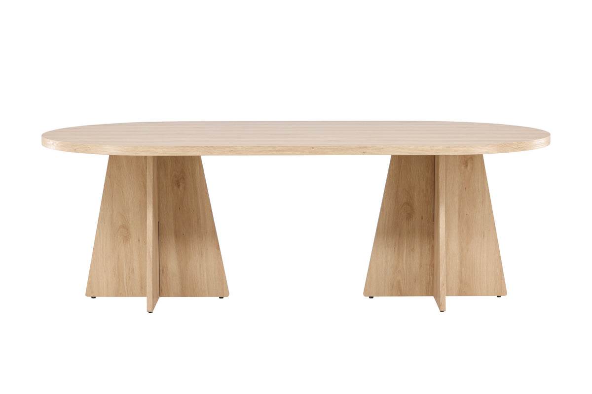 Bootcut ovalt spisebord - 230 × 115 cm - natur - billede 7