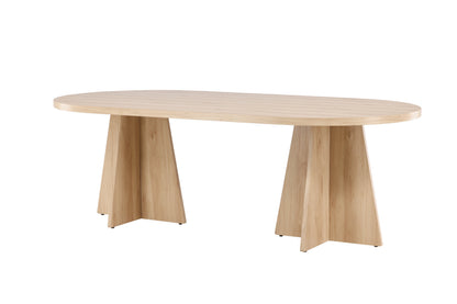 Bootcut ovalt spisebord - 230 × 115 cm - natur - billede 8