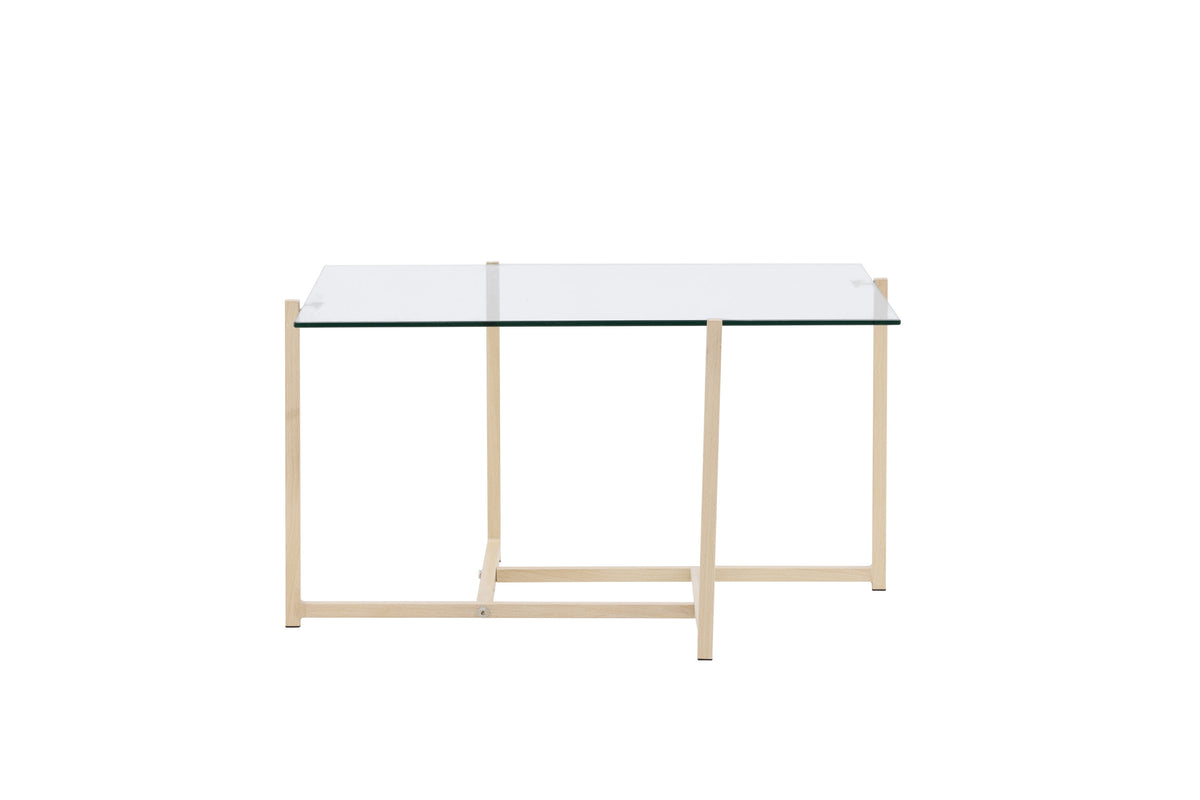 Hybrid sofabord - 80 × 80 cm - klar, hvidpigmenteret, transparent - billede 10