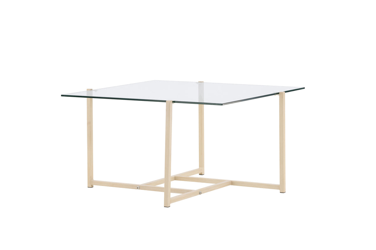 Hybrid sofabord - 80 × 80 cm - klar, hvidpigmenteret, transparent - billede 11