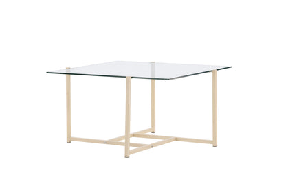 Hybrid sofabord - 80 × 80 cm - klar, hvidpigmenteret, transparent - billede 11