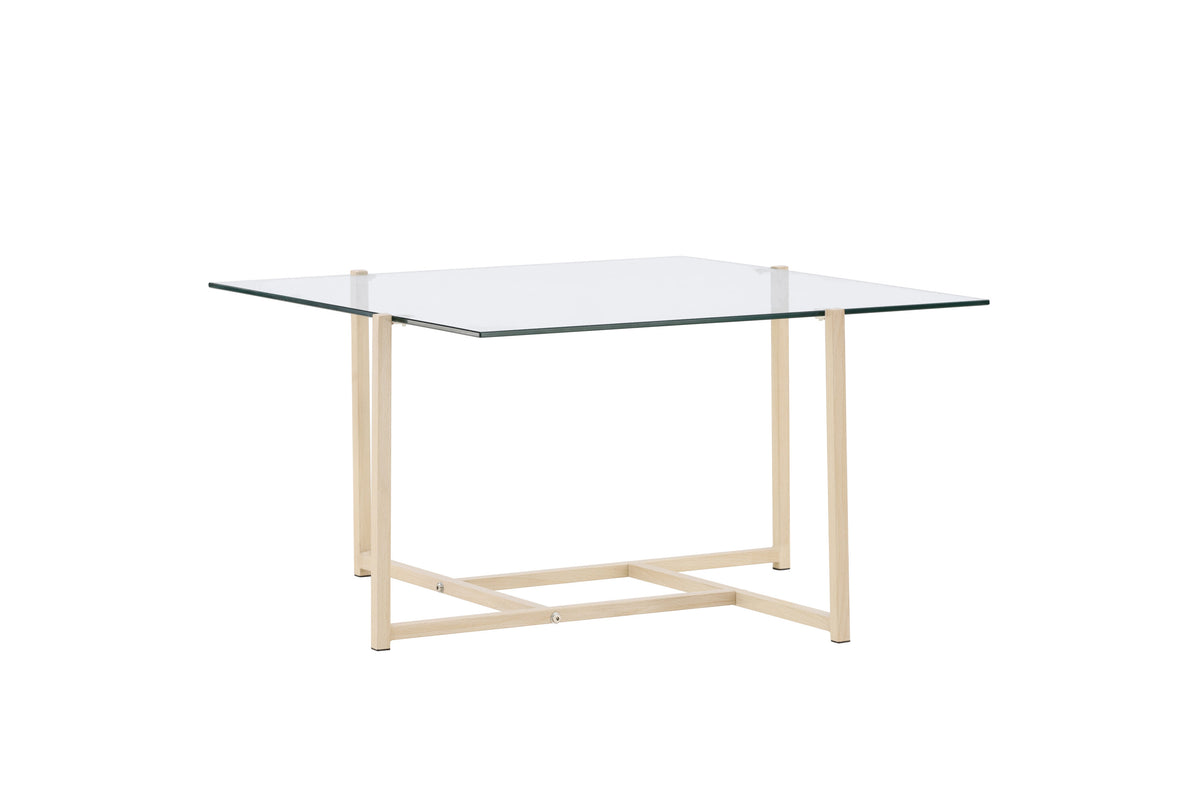 Hybrid sofabord - 80 × 80 cm - klar, hvidpigmenteret, transparent - billede 12