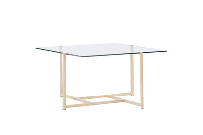 Hybrid sofabord - 80 × 80 cm - klar, hvidpigmenteret, transparent - billede 12