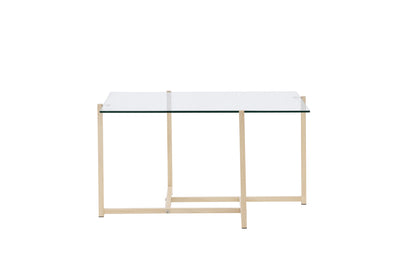 Hybrid sofabord - 80 × 80 cm - klar, hvidpigmenteret, transparent - billede 1