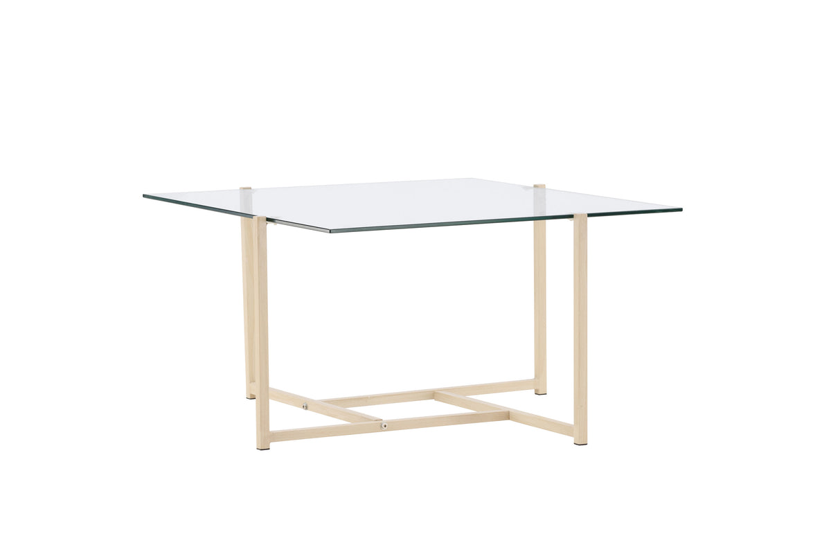 Hybrid sofabord - 80 × 80 cm - klar, hvidpigmenteret, transparent - billede 3