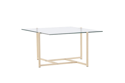 Hybrid sofabord - 80 × 80 cm - klar, hvidpigmenteret, transparent - billede 3