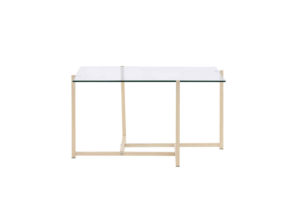 Hybrid sofabord - 80 × 80 cm - klar, hvidpigmenteret, transparent - billede 4