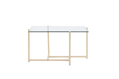 Hybrid sofabord - 80 × 80 cm - klar, hvidpigmenteret, transparent - billede 4