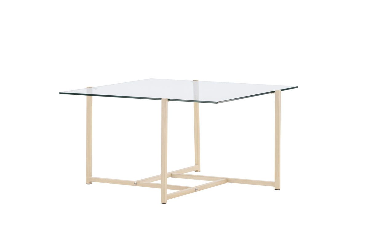 Hybrid sofabord - 80 × 80 cm - klar, hvidpigmenteret, transparent - billede 5