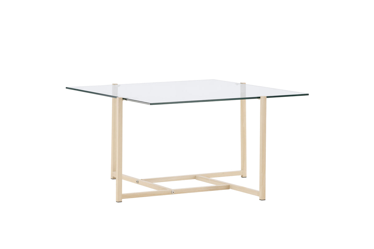 Hybrid sofabord - 80 × 80 cm - klar, hvidpigmenteret, transparent - billede 6