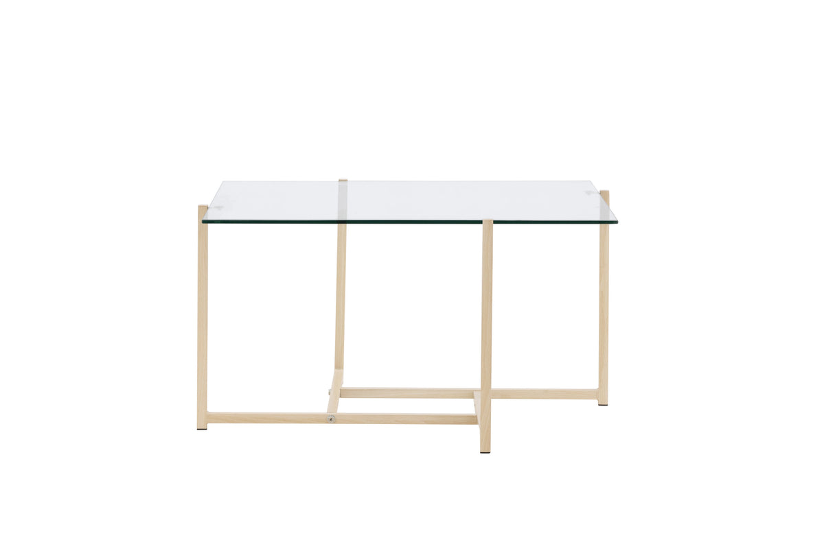 Hybrid sofabord - 80 × 80 cm - klar, hvidpigmenteret, transparent - billede 7