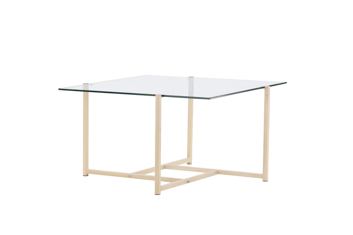 Hybrid sofabord - 80 × 80 cm - klar, hvidpigmenteret, transparent - billede 8