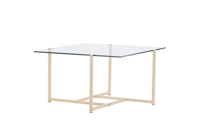 Hybrid sofabord - 80 × 80 cm - klar, hvidpigmenteret, transparent - billede 8