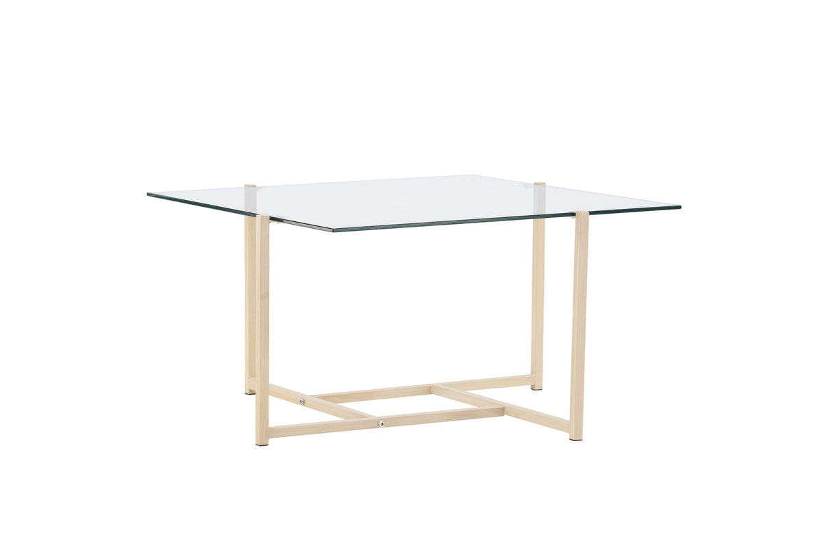 Hybrid sofabord - 80 × 80 cm - klar, hvidpigmenteret, transparent - billede 9