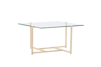 Hybrid sofabord - 80 × 80 cm - klar, hvidpigmenteret, transparent - billede 9