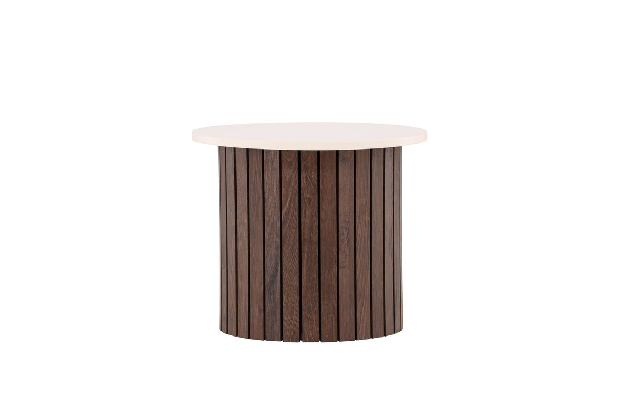 Visingsö sidebord - Ø52 cm - beige, mørkebrun - billede 12