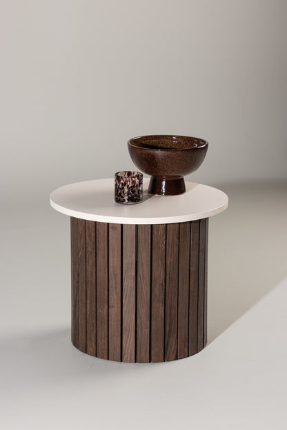 Visingsö sidebord - Ø52 cm - beige, mørkebrun - billede 16