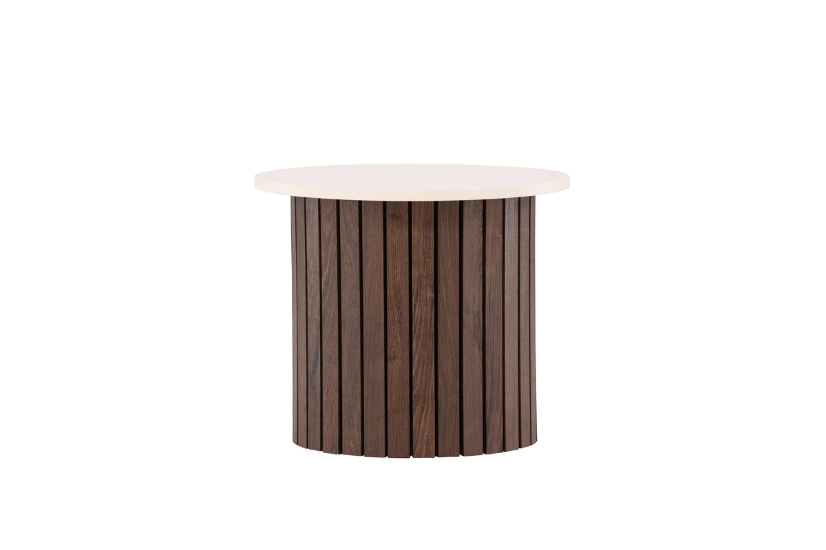 Visingsö sidebord - Ø52 cm - beige, mørkebrun - billede 1