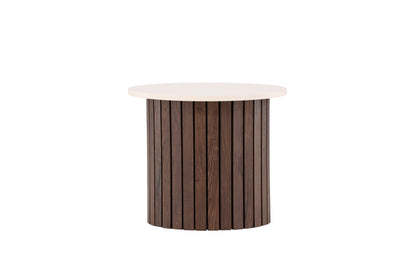 Visingsö sidebord - Ø52 cm - beige, mørkebrun - billede 1