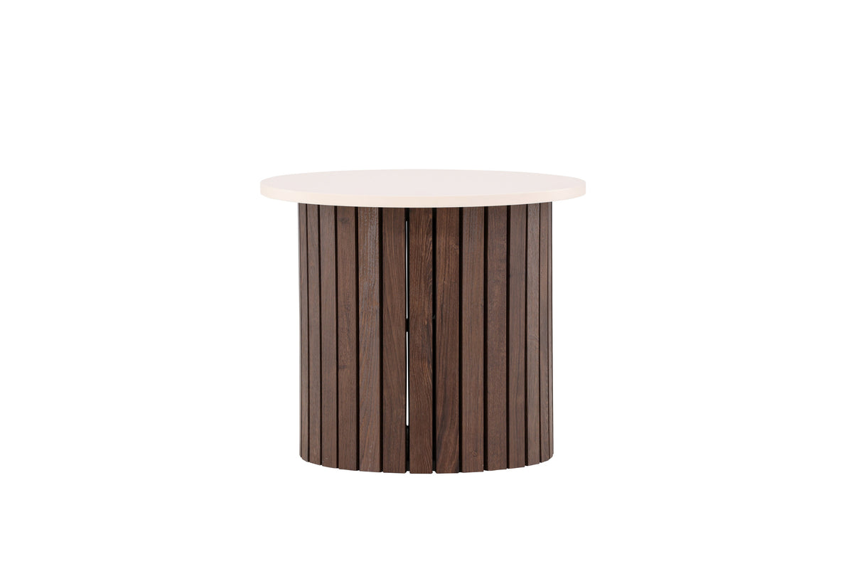 Visingsö sidebord - Ø52 cm - beige, mørkebrun - billede 2