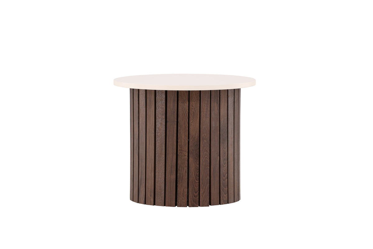 Visingsö sidebord - Ø52 cm - beige, mørkebrun - billede 4