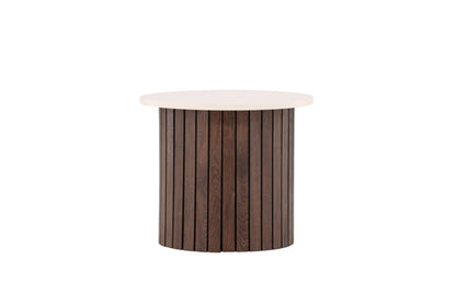 Visingsö sidebord - Ø52 cm - beige, mørkebrun - billede 5