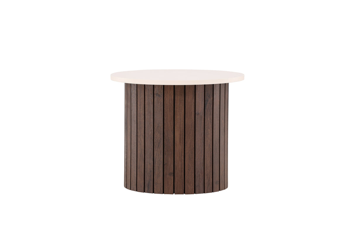 Visingsö sidebord - Ø52 cm - beige, mørkebrun - billede 8