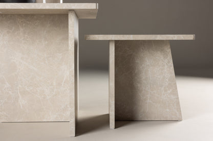 Sala sofabordssæt med 2 borde - beige marmorlook - billede 16