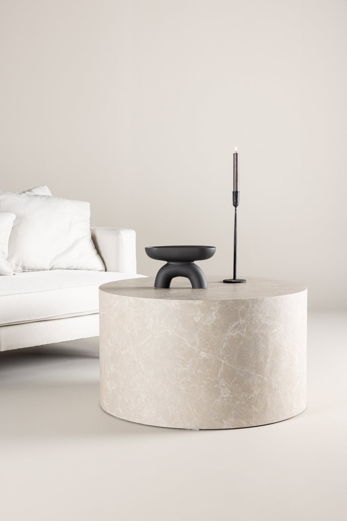 York sofabord - Ø80 cm - beige - billede 17