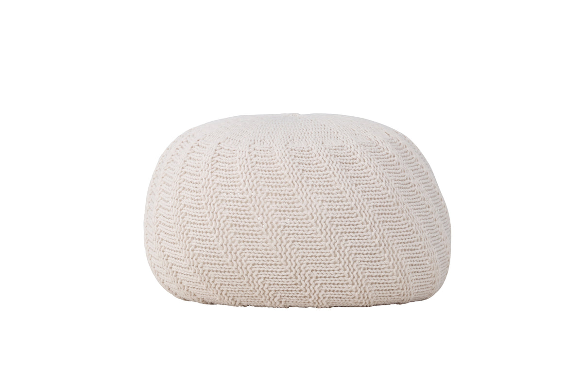 Ted puf - knækket hvid, beige - billede 1