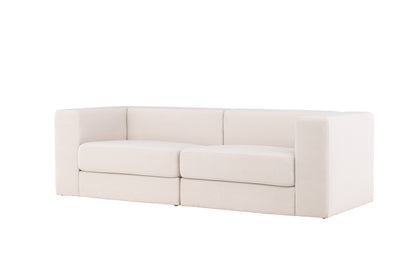 Lumi 3-personers sofa - sort, hvid - billede 2