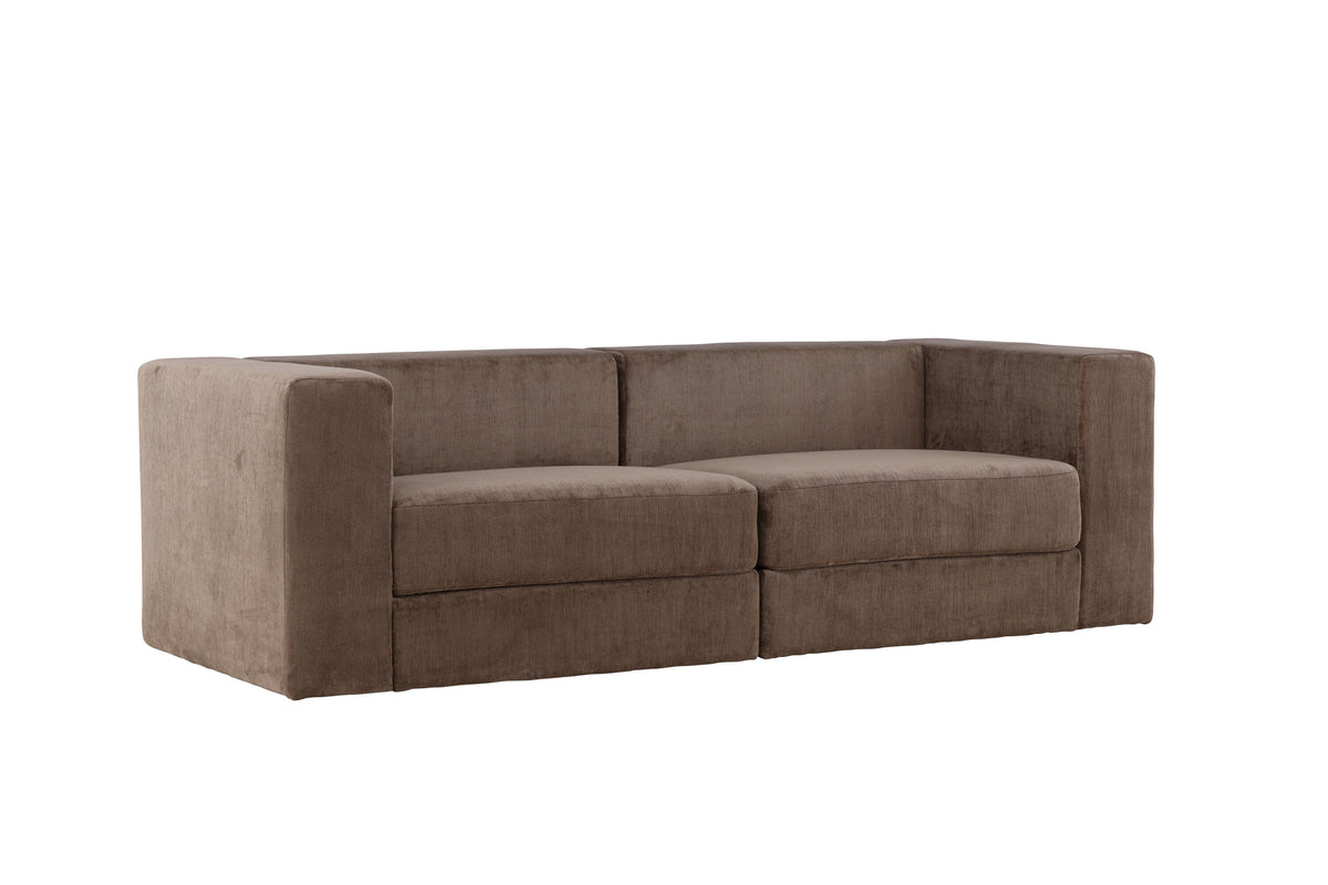 Lumi 3-personers sofa - sort, brun - billede 12