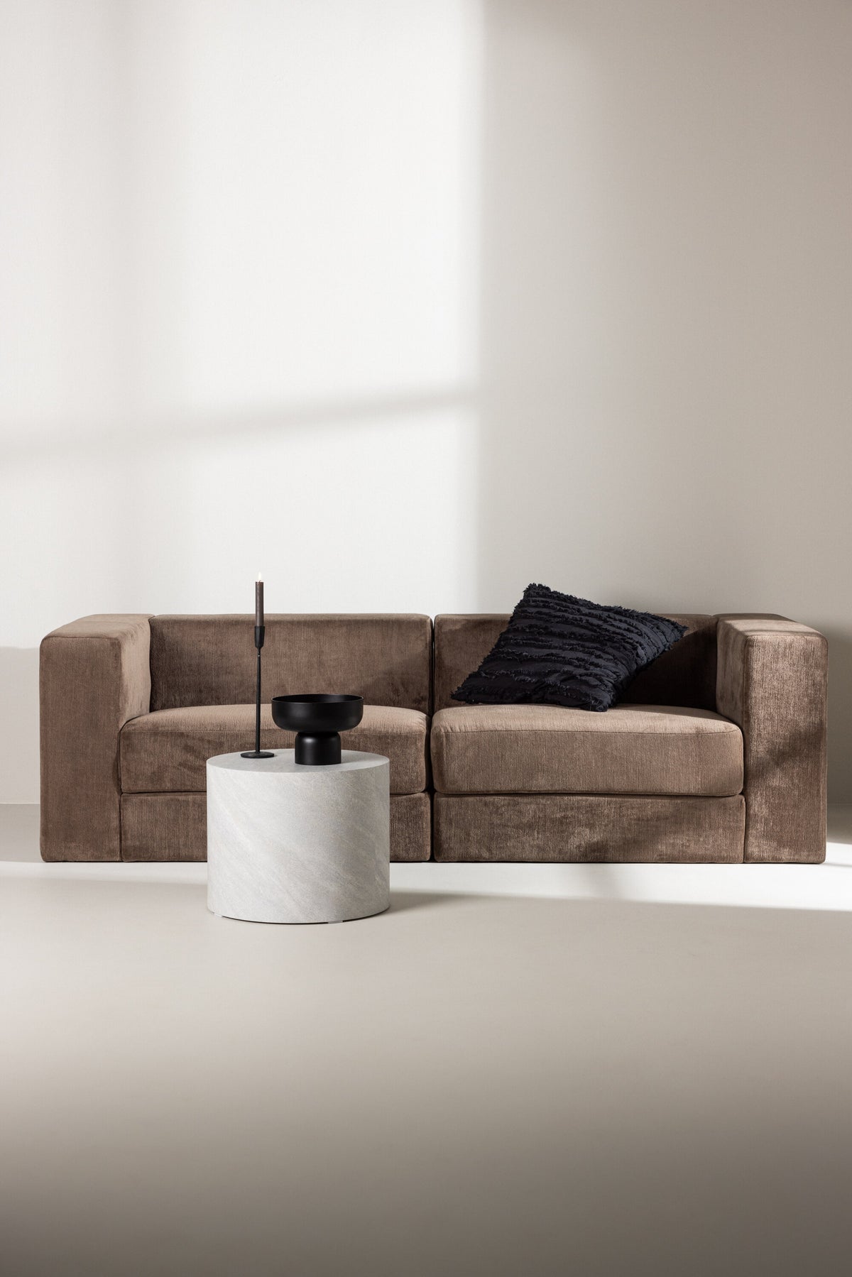 Lumi 3-personers sofa - sort, brun - billede 18