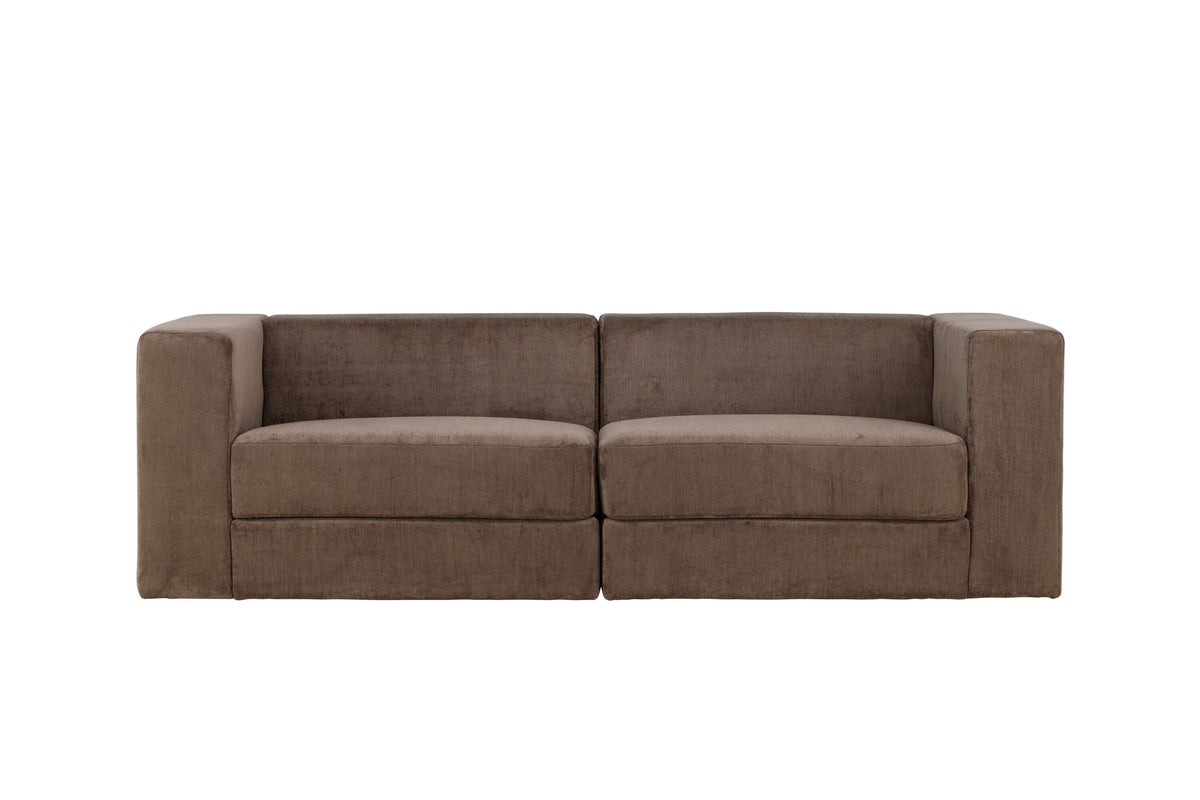 Lumi 3-personers sofa - sort, brun - billede 1