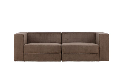 Lumi 3-personers sofa - sort, brun - billede 1