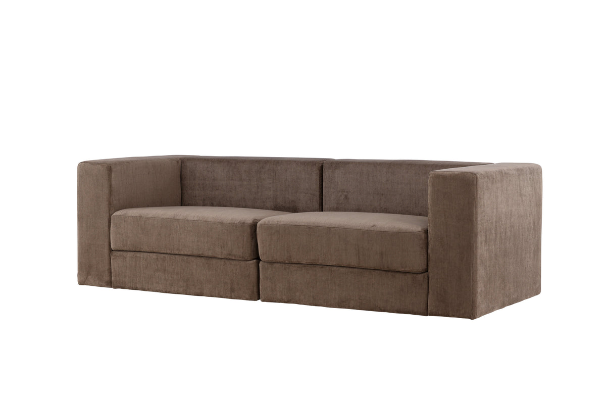 Lumi 3-personers sofa - sort, brun - billede 2