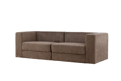 Lumi 3-personers sofa - sort, brun - billede 2