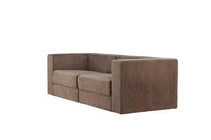 Lumi 3-personers sofa - sort, brun - billede 3