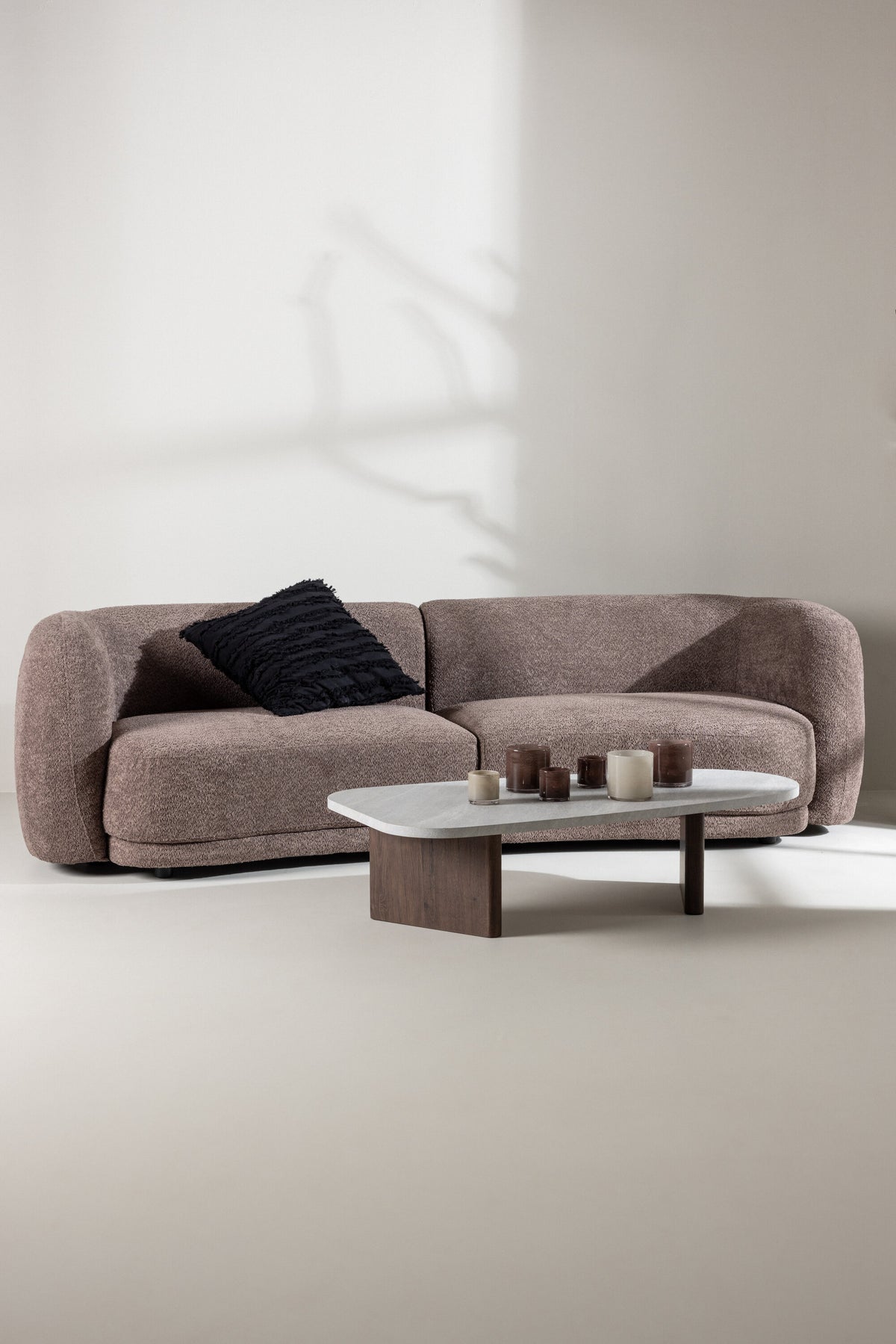 Cielo 3-personers sofa - sort, brun - billede 17