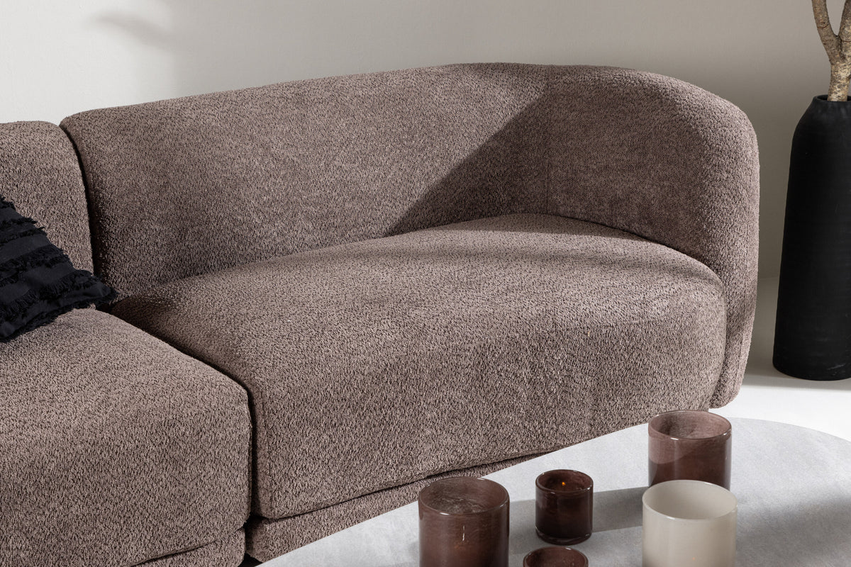Cielo 3-personers sofa - sort, brun - billede 14