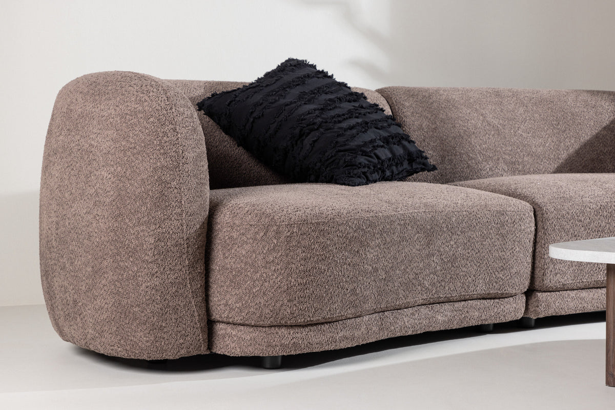 Cielo 3-personers sofa - sort, brun - billede 15