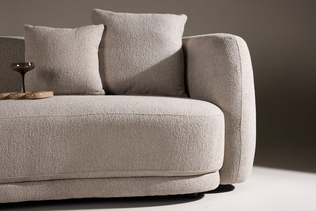 Cielo 3-personers sofa - beige, sort - billede 17